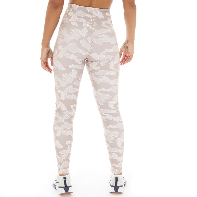 Reebok Womens Identity Training Camo Tight Leggings Ash