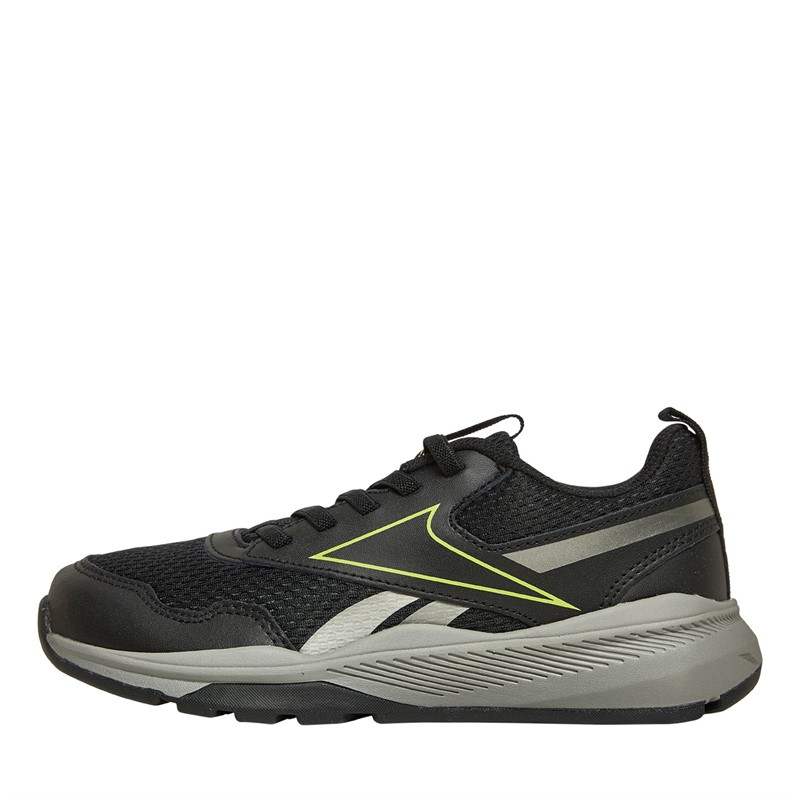 Reebok Boys Reebok XT Sprinter 2 ALT Elasticated Laces Neutral Running Shoes Night Black/Pewter/Acid Yellow