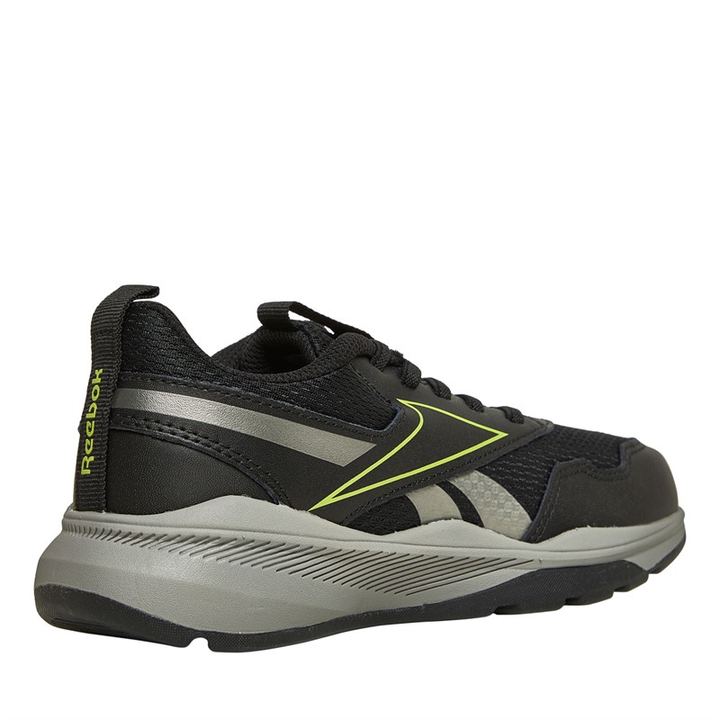 Reebok Boys Reebok XT Sprinter 2 ALT Elasticated Laces Neutral Running Shoes Night Black/Pewter/Acid Yellow