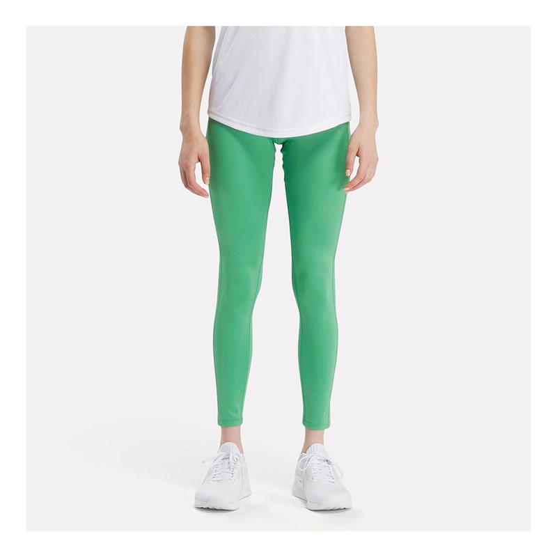 Reebok Womens Identity Training Big Logo Tight Leggings Sport Green