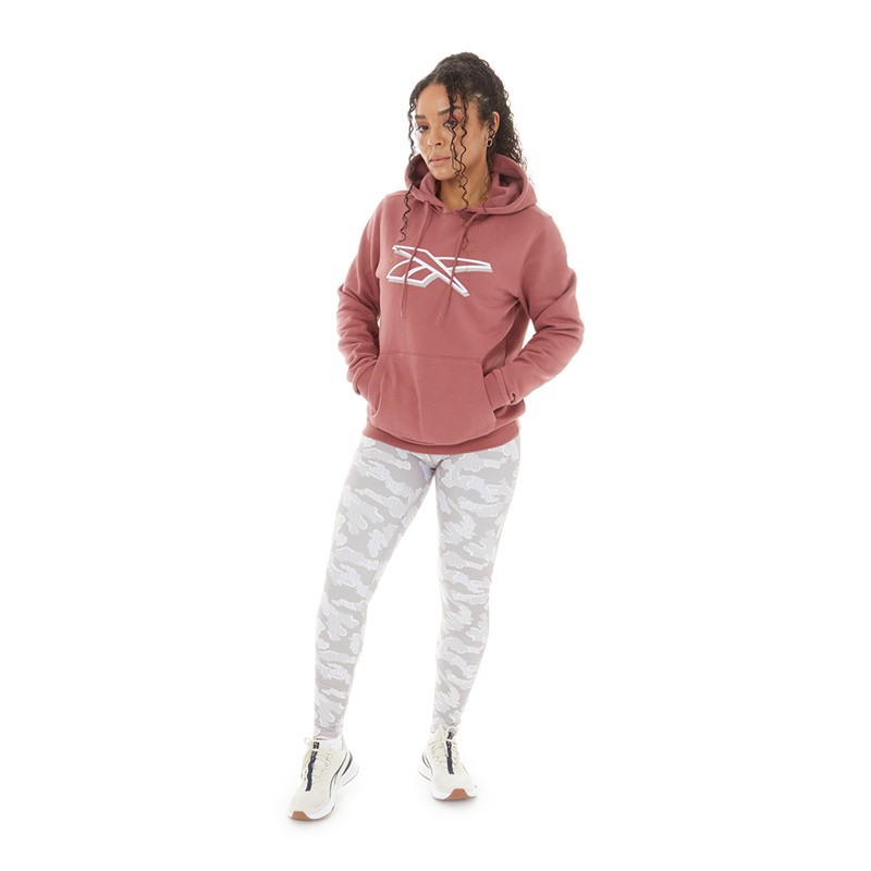 Reebok Womens Vector Graphic OTH Hoodie Sedona Rose