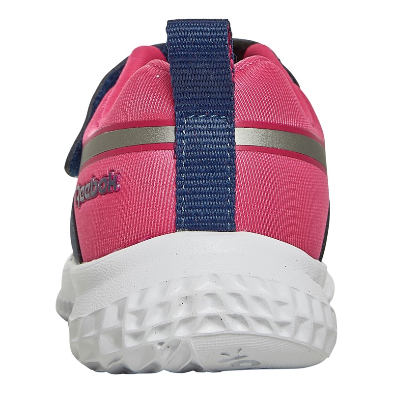 Reebok Girls Reebok Rush Runner 5 ALT Strap Neutral Running Shoes Unifrom Blue/Pewter/Semi Proud Pink