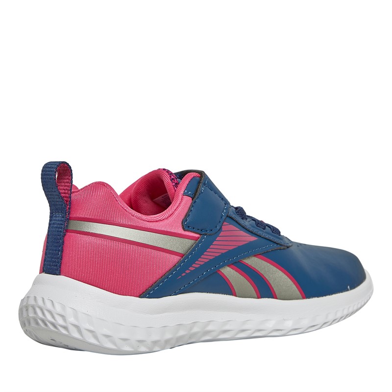 Reebok Girls Reebok Rush Runner 5 ALT Strap Neutral Running Shoes Unifrom Blue/Pewter/Semi Proud Pink