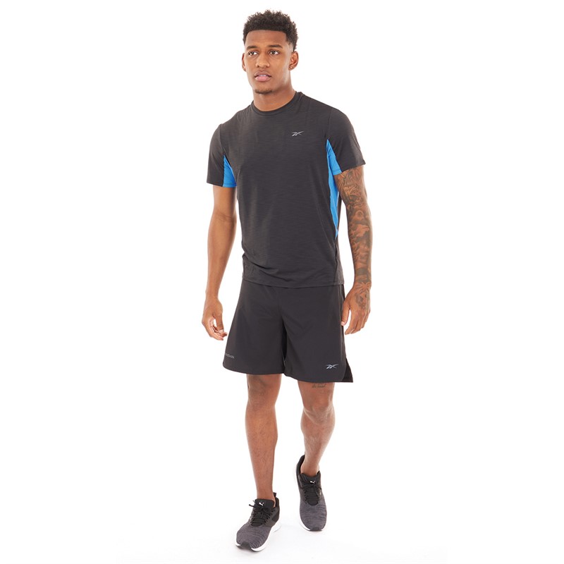 Reebok Mens Chill Athlete 2.0 T-Shirt Black/Kinblu