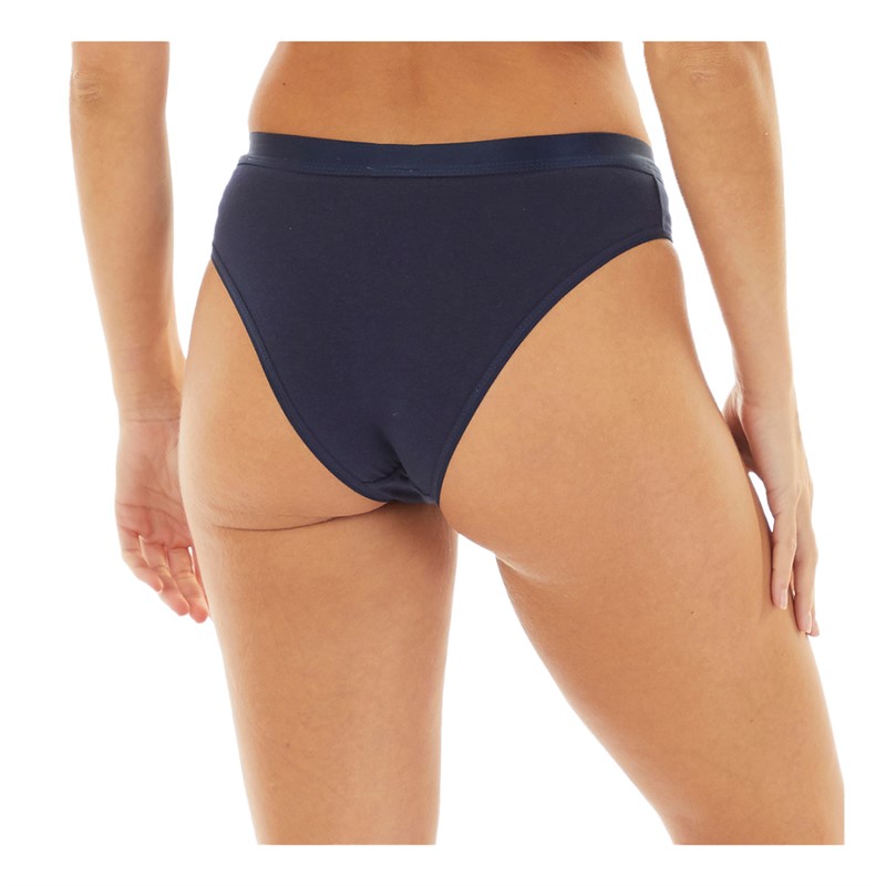 Reebok Womens Robyn Three Pack Briefs Essential Blue/Grey Marl/Vector Navy