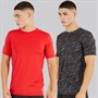 Reebok Diallo Performance dwupak T-shirtów dla niego kolor czerwono-czarny