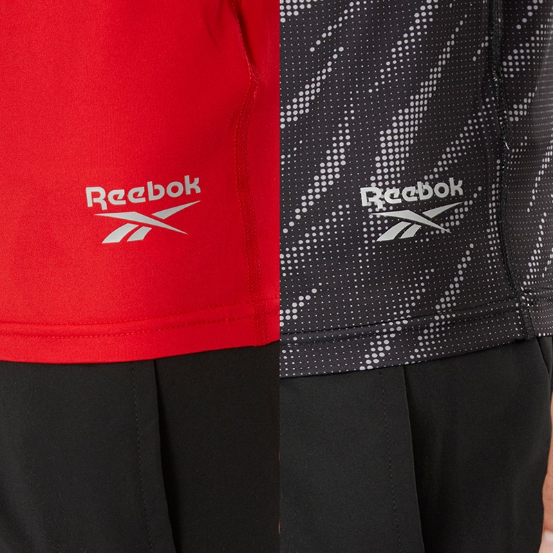 Reebok Diallo Performance dwupak T-shirtów dla niego kolor czerwono-czarny