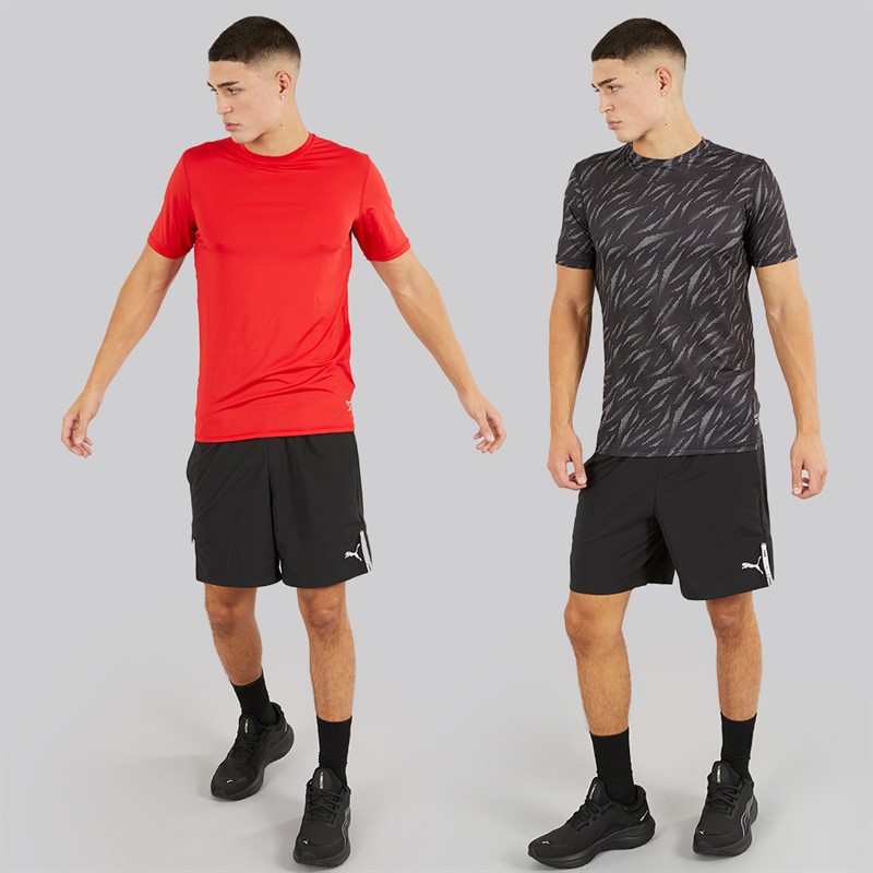 Reebok Diallo Performance dwupak T-shirtów dla niego kolor czerwono-czarny