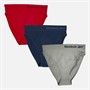 Reebok Womens Kamila Seamless Three Pack Briefs Grey Marl/Vector Navy/Flash Red