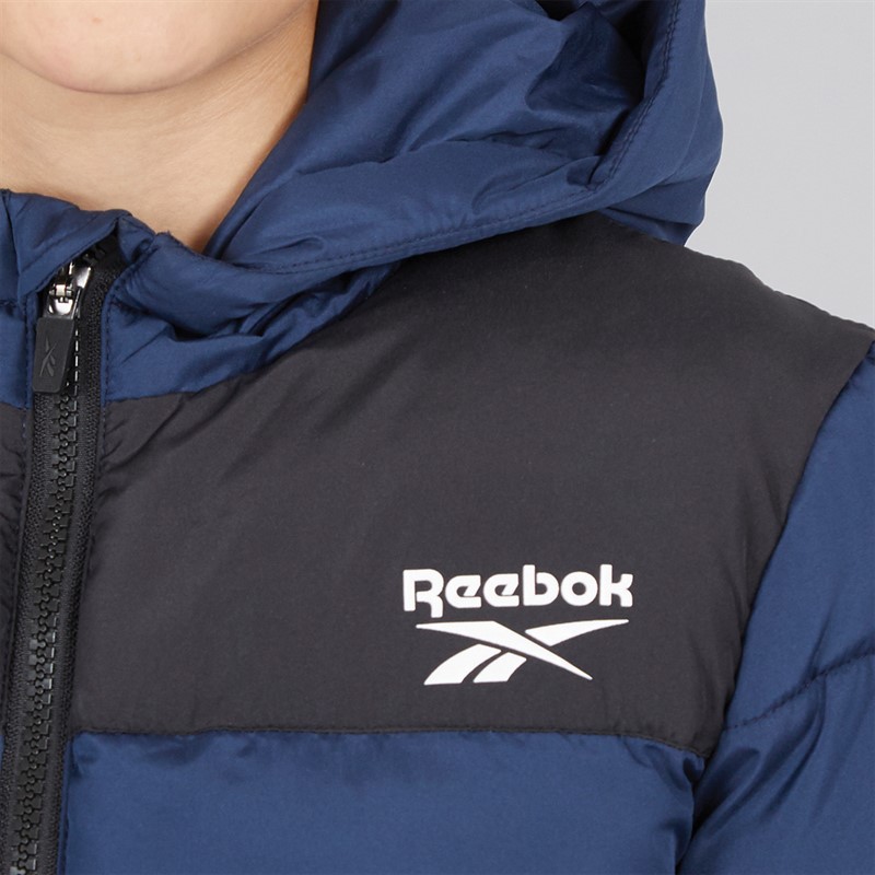 Reebok Junior Boys Padded Hooded Jacket Navy