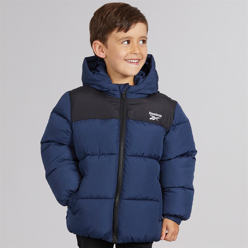 Reebok Boys Padded Hooded Jacket Navy - Size 6/7Y