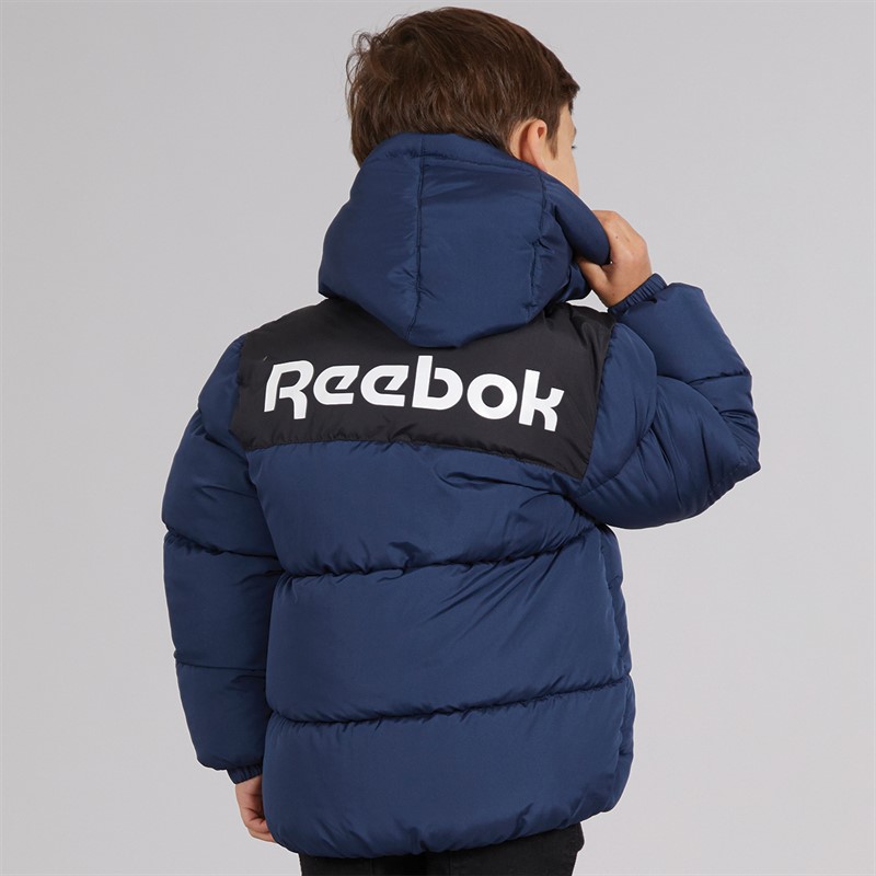 Reebok Boys Padded Hooded Jacket Navy