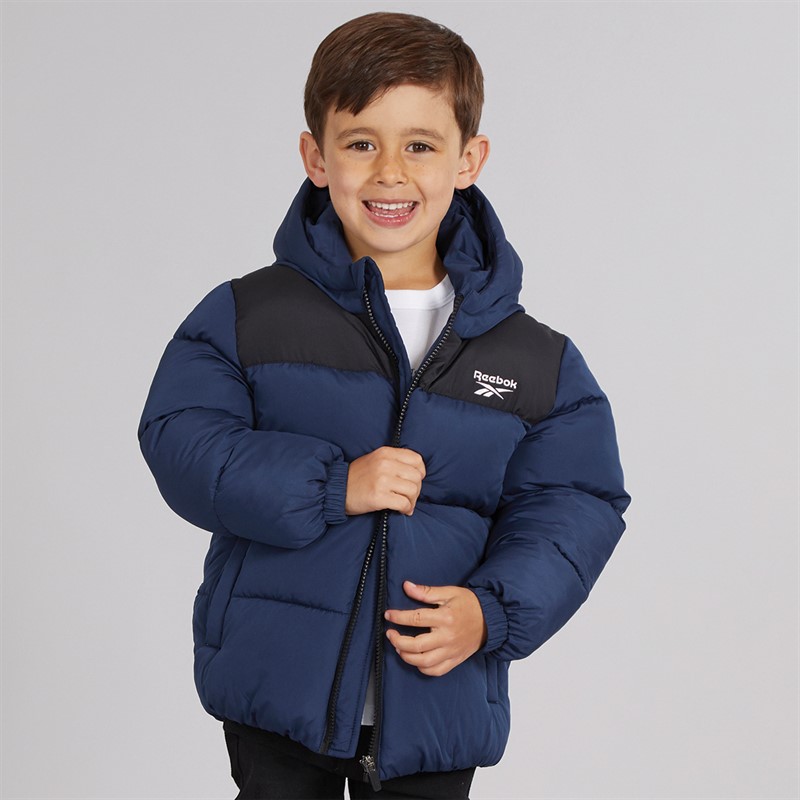 Reebok Boys Padded Hooded Jacket Navy