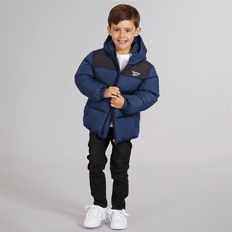 Reebok Boys Padded Hooded Jacket Navy