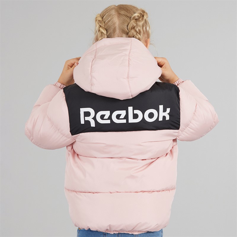Reebok Girls Padded Hooded Jacket Pink