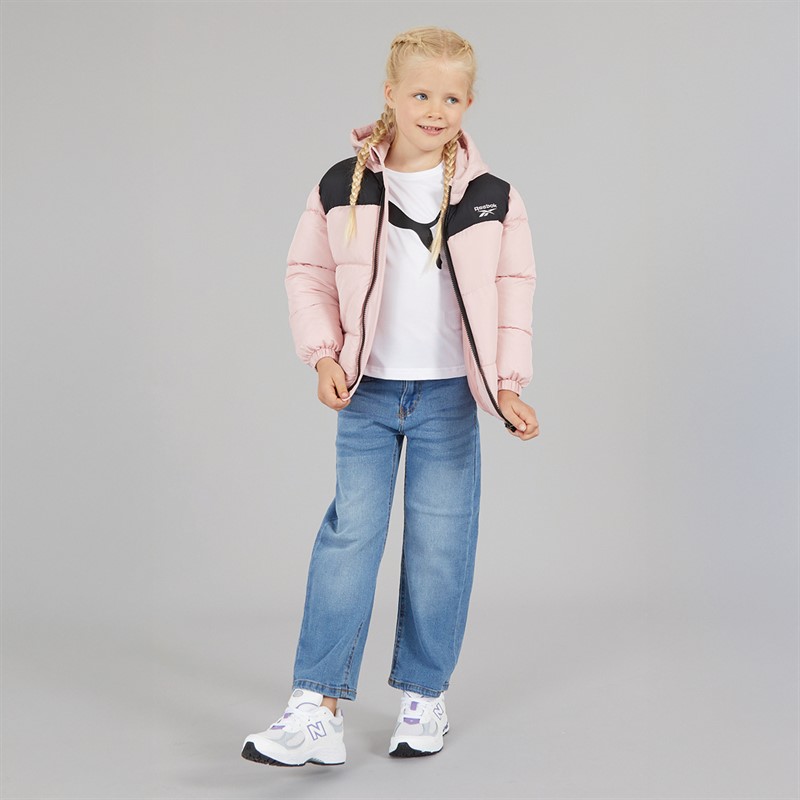 Reebok Girls Padded Hooded Jacket Pink