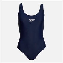 Reebok Womens Adelia Racerback Swimsuit Vector Navy