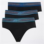 Reebok Mens Kyal Three Pack Briefs Black