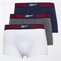 Reebok Mens Abel Three Pack Trunks Vector Navy/White/Dark Grey