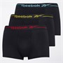 Reebok Mens Fennec Three Pack Trunks Black