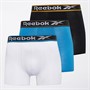 Reebok Mens Balen Three Pack Trunks Black/White/Blue State