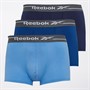 Reebok Mens Fennec Three Pack Trunks Vector Navy/Batik/Essential Blue