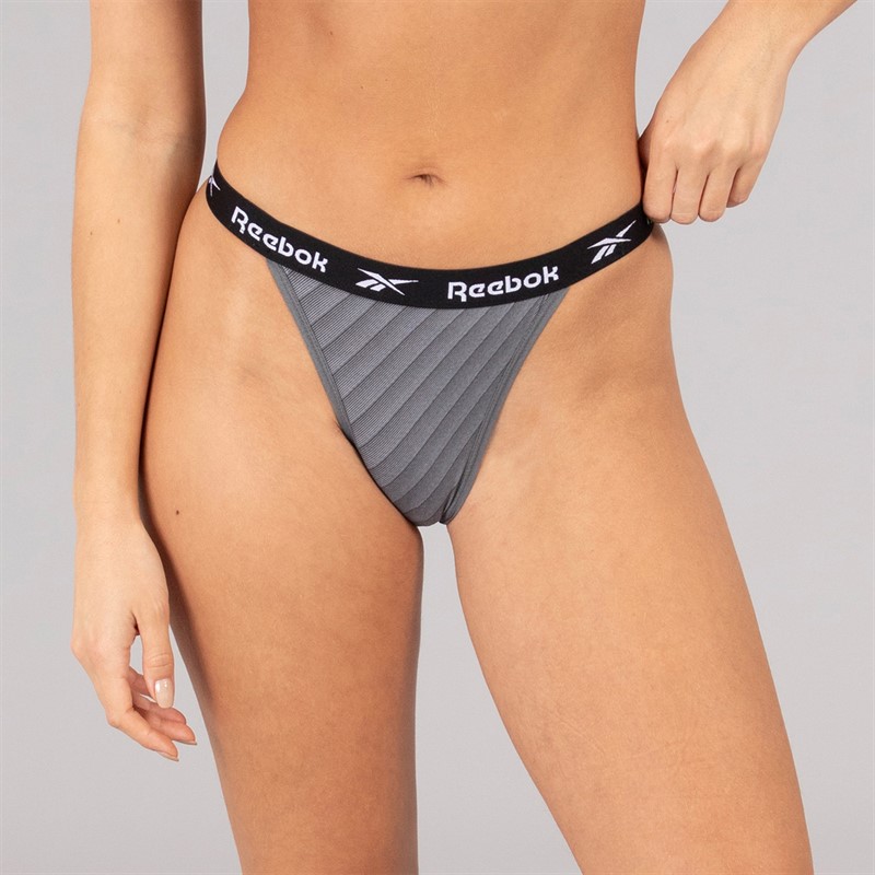 Reebok Womens Kathy Three Pack Briefs Black/Print/White