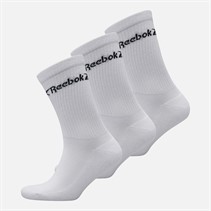 Reebok Unisex Three Pack Cushioned Crew Socks 01 White