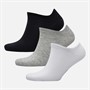 Reebok Unisex Three Pack No Show Socks 06 Black/Mix