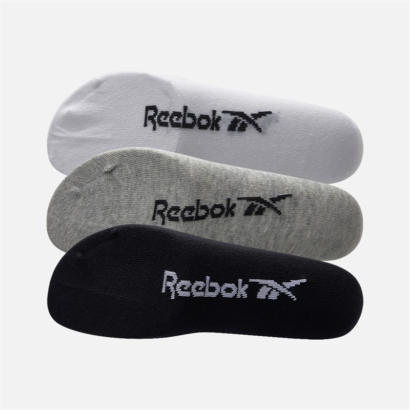 Reebok Unisex Three Pack No Show Socks 06 Black/Mix