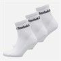 Reebok Three Pack Cushioned Quarter Socks 01 White