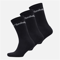 Reebok Three Pack Cushioned Crew Socks 02 Black
