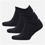 Reebok Three Pack No Show Socks 05 Black/White