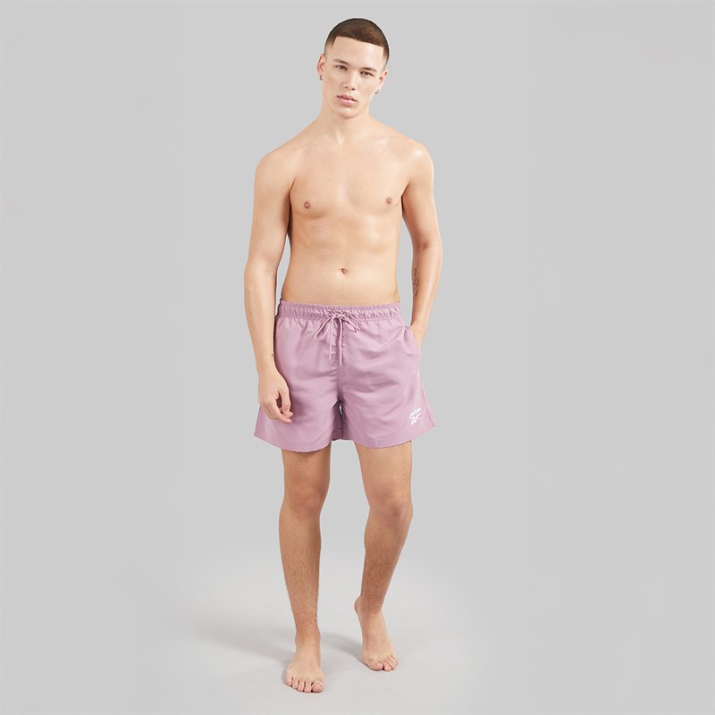 Reebok Mens Yale Swim Shorts Berry Chill