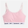 Reebok Womens Crop Top Pink Porcelain Pink/Laser Pink Print