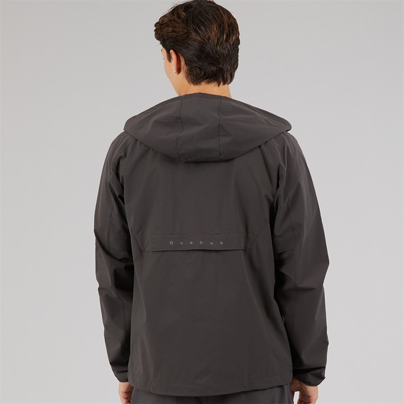 Reebok Mens RBK Lab Tech Water Resistant Jacket Washed Black