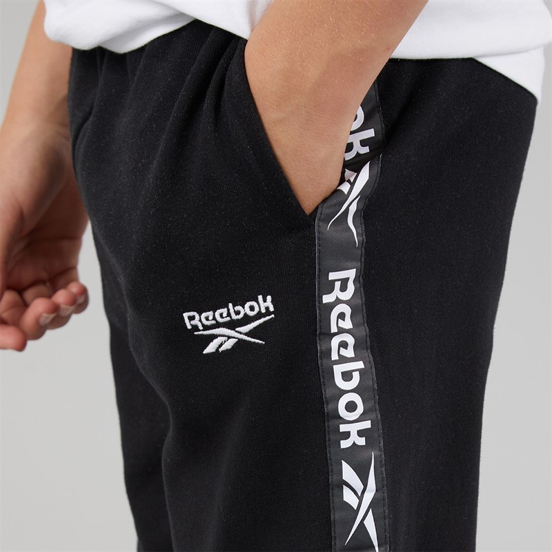Reebok Boys Taped Joggers Black