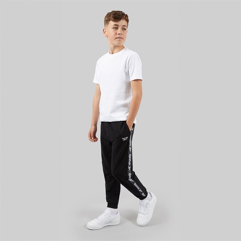Reebok Boys Taped Joggers Black