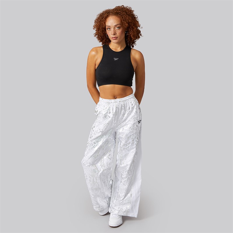 Reebok Womens Wide Leg Warm Up Pants White