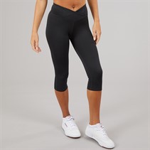 Reebok Womens Workout Ready Basic Capri Leggings Night Black