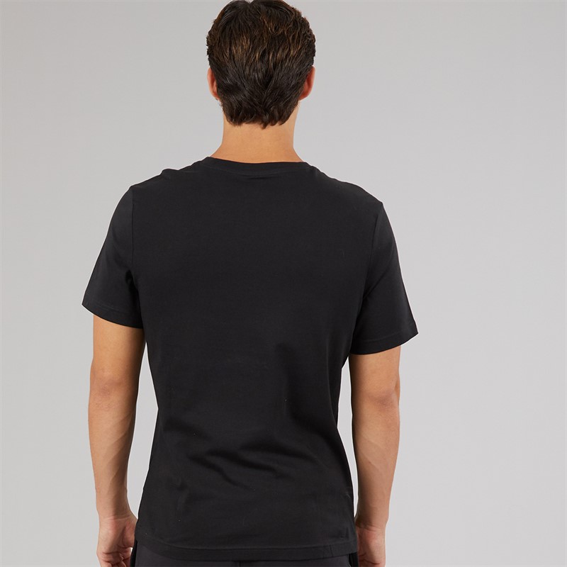 Reebok Mens Reebok Identity Small Logo T-Shirt Black/White/Vector Red