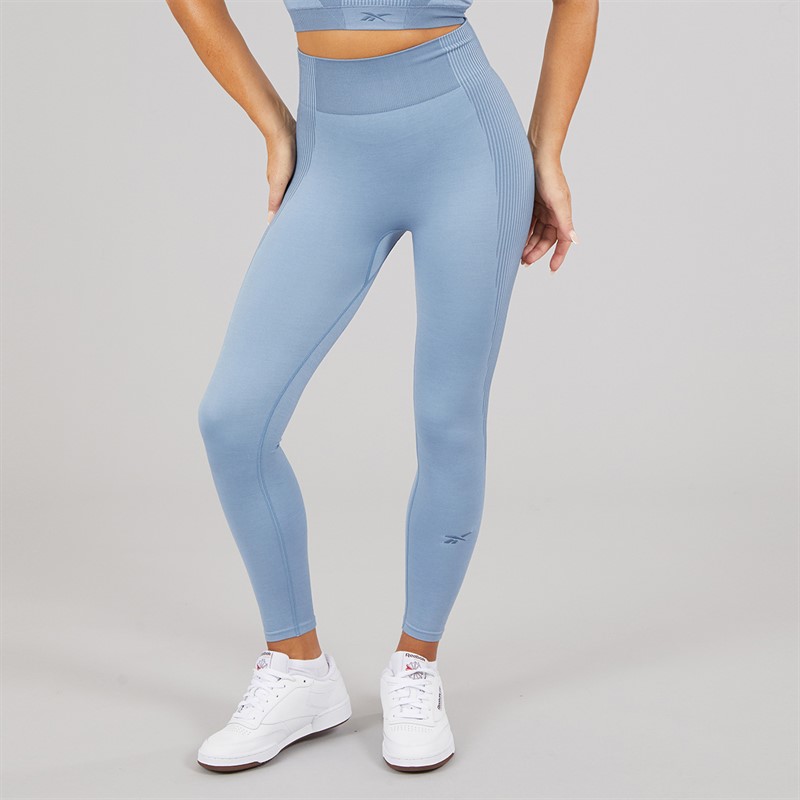 Reebok Womens RBK Lab Seamless 7/8 Tight Leggings Upgrade Blue