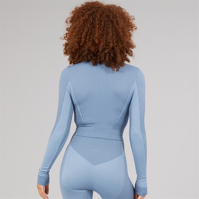 Reebok Womens RBK Lab Seamless Long Sleeve Top Upgrade Blue