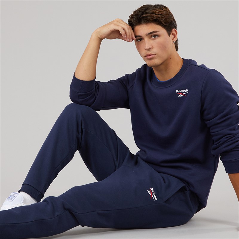 Reebok Mens Reebok Identity Small Logo Fleece Joggers Vector Navy/Vector Navy