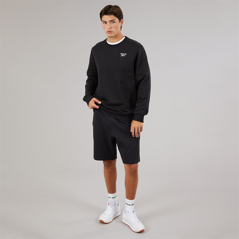 Reebok Mens Reebok Identity Small Logo Fleece Sweatshirt Black