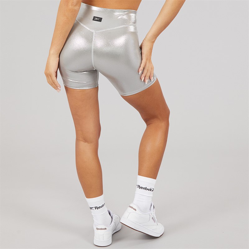 Reebok Womens X Angel Collection Lux Contour Bike Shorts Chrome Peyer Pantone