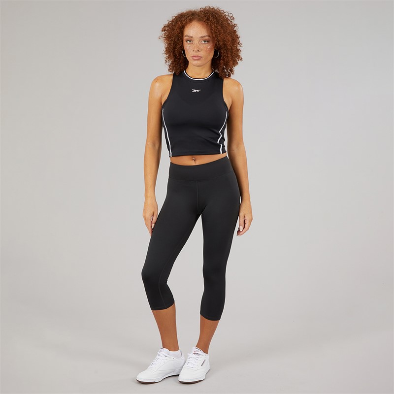 Reebok Womens ID Train Capri Leggings Night Black