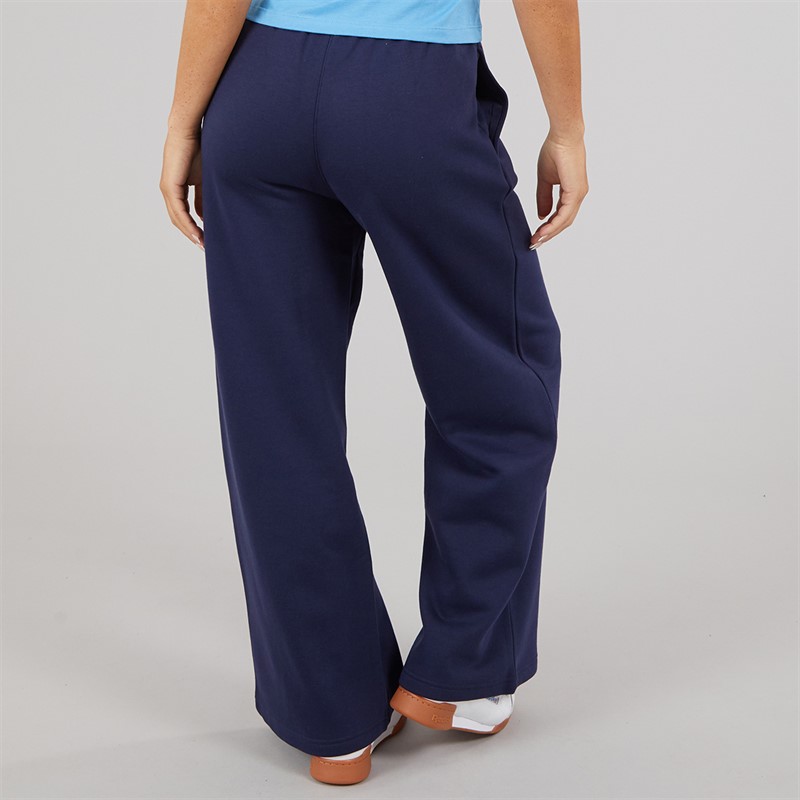 Reebok Womens Reebok Identity Small Logo Fleece Wide Leg Pants Vector Navy