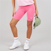 Reebok Womens Reebok Identity Small Logo Fitted Shorts True Pink