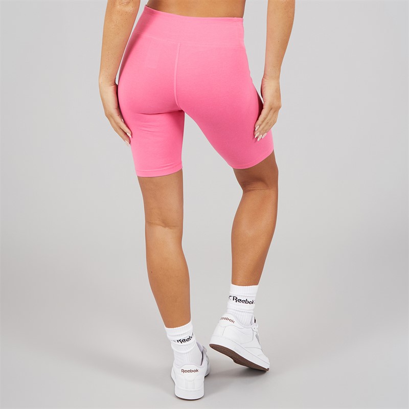 Reebok Womens Reebok Identity Small Logo Fitted Shorts True Pink